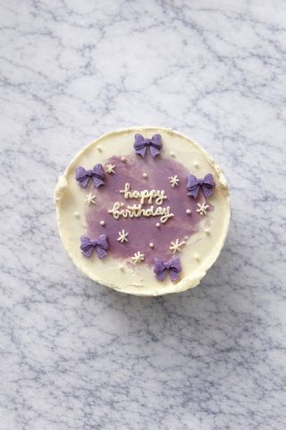 Purple Bow Birthday Bento Cake