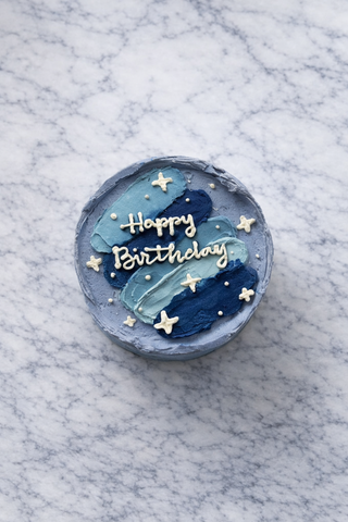 Blue Birthday Bento Cake